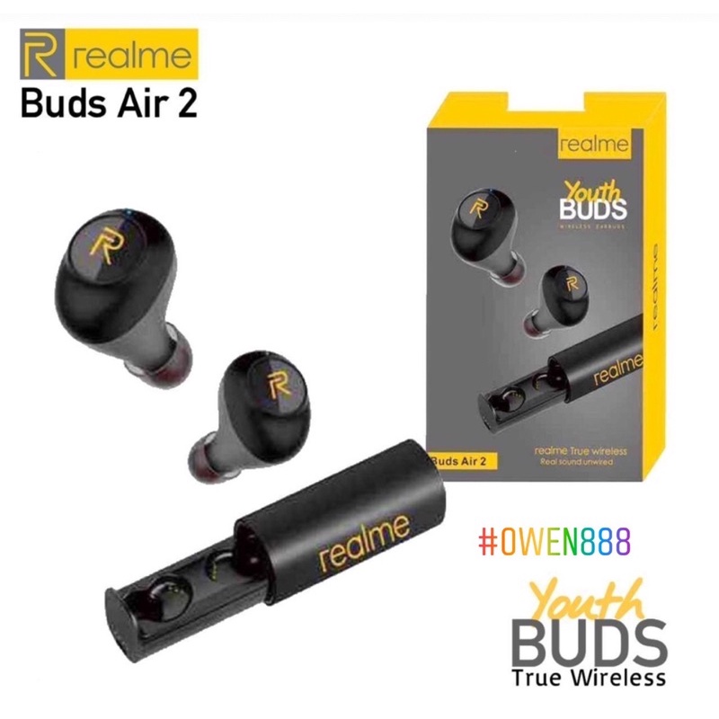 Headset Bluetooth Realme Original Buds Air 2 Wireless Sport Realme Buds Handsfree Headset