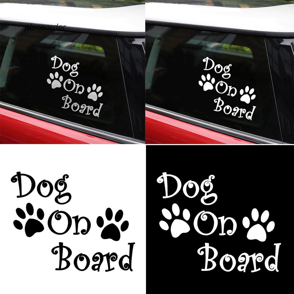 Stiker Motif Telapak Kaki Anjing Untuk Dekorasi Jendela Mobil