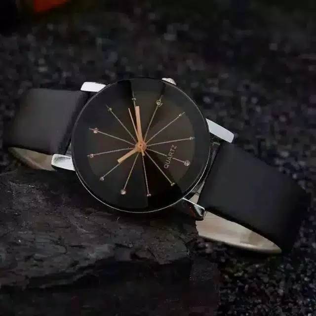 Jam tangan Couple/Pria/Wanita Strap kulit Elegan Quartz