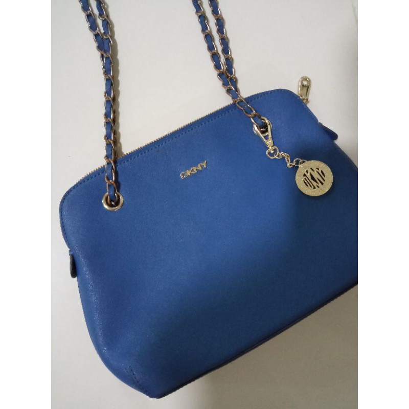 Authentic DKNY blue chain bag preloved