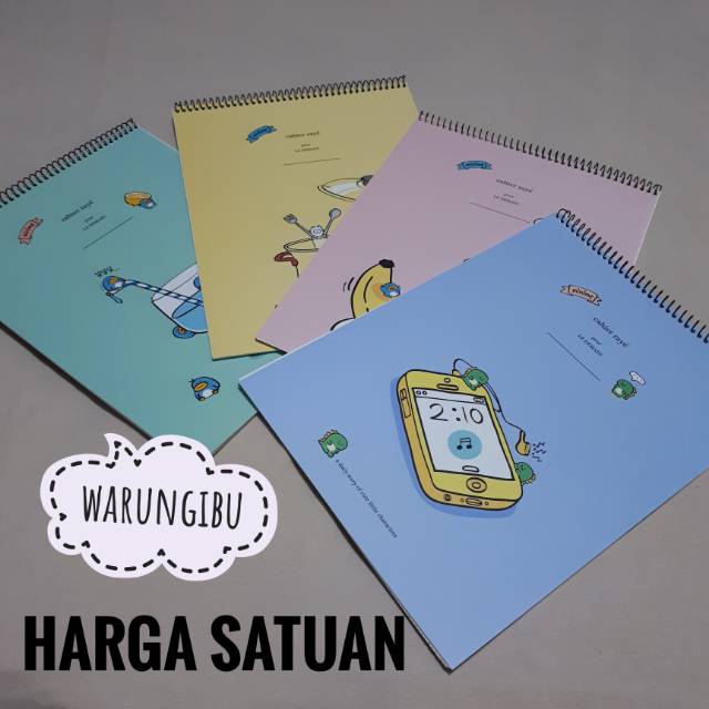 

Cute Icon Ruled Spiral Note Book Pad Buku Tulis Catatan Garis