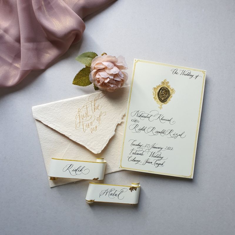 Calligraphy Wedding invitation suite