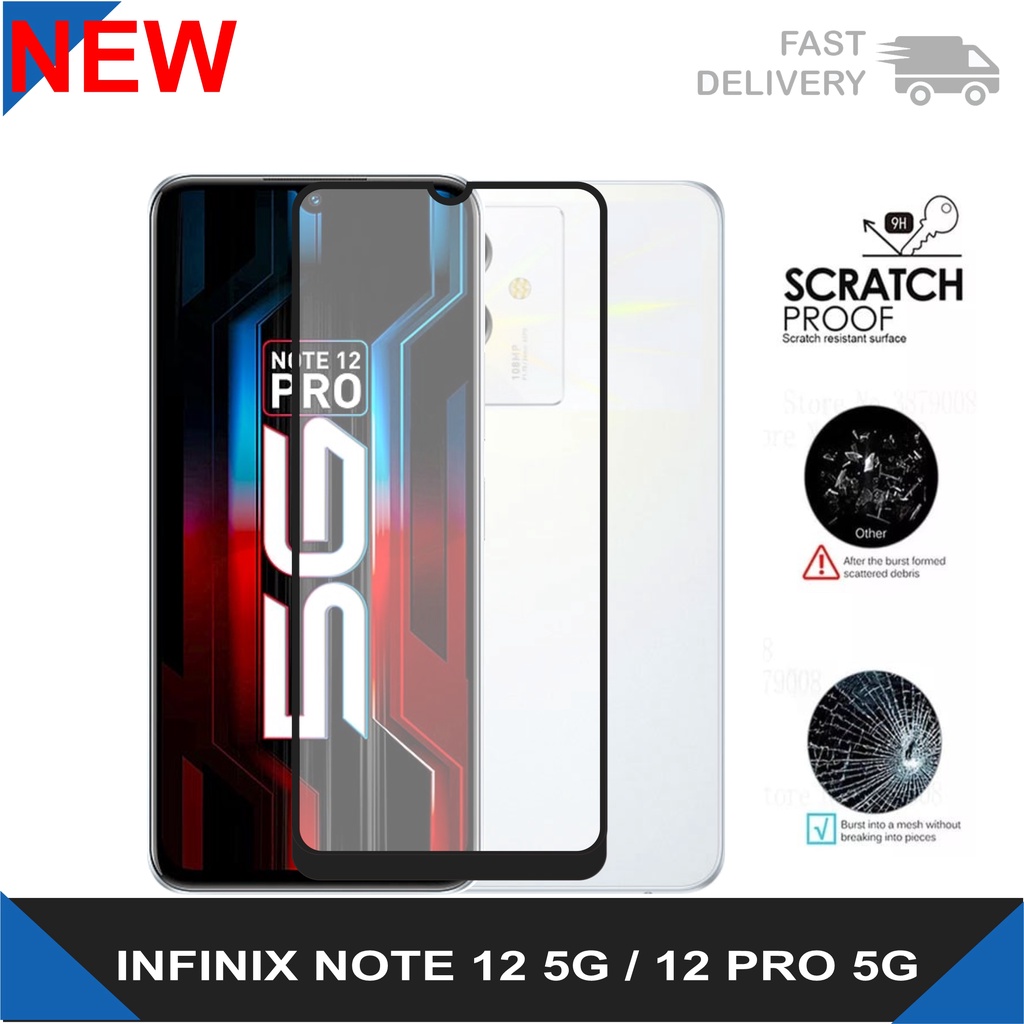 Tempered Glass Layar Infinix Note 12 Pro 5G / Note 12 5G (2022) Pelindung Layar Handphone