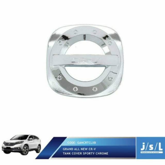 Tank cover/ tutup tangki mobil grand CRV model sporty chrome jsl