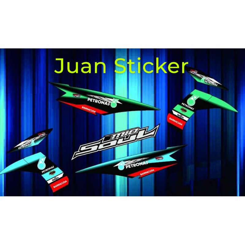 STRIPING MIO SOUL VARIASI STIKER LIST BODY PETRONAS