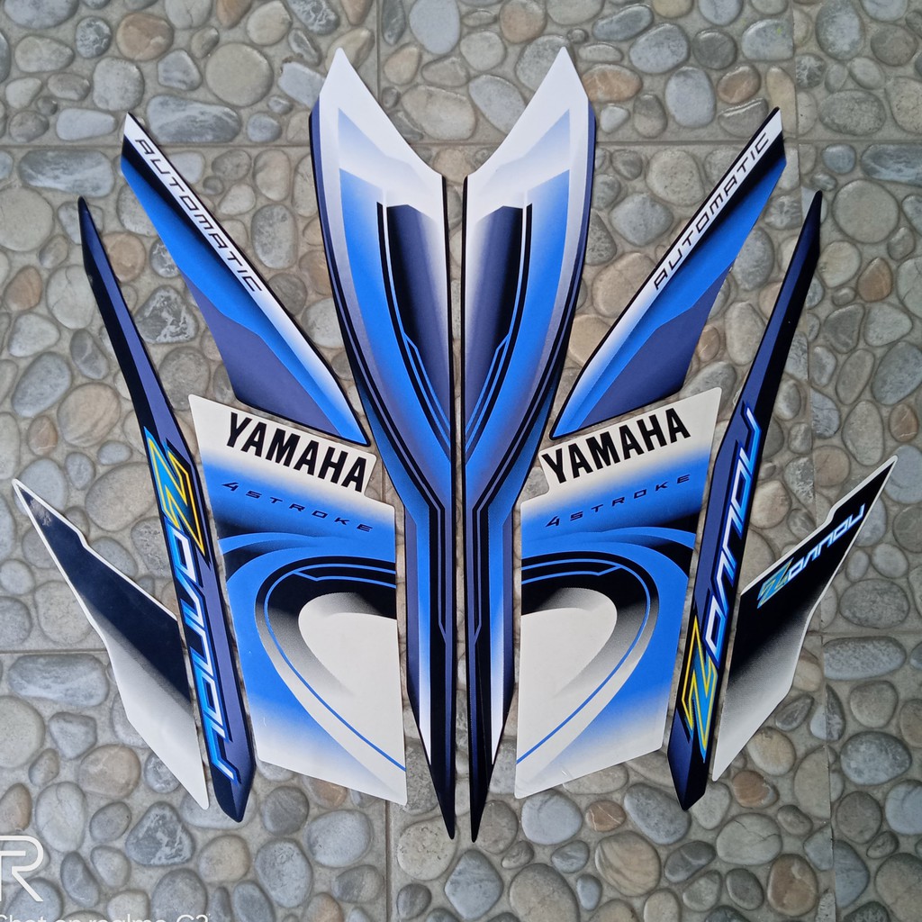 Jual Stiker Striping Motor Yamaha Nouvo Z Putih Biru Shopee