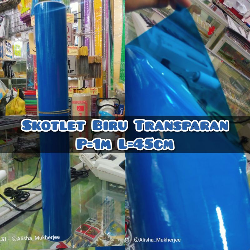 Skotlet Motor Skotlet Transparan Biru Harga Permeter Murah Shopee Indonesia