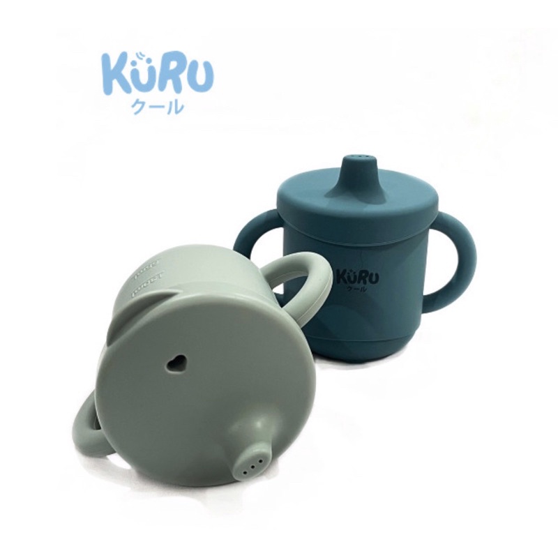 Kuru Baby Silicone Sippy Cup Set | Gelas Silikon Bayi + Straw