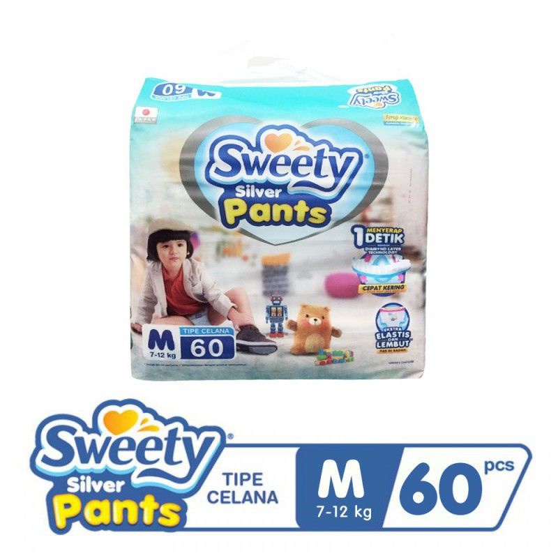 Pampers Sweety Silver Pants M60