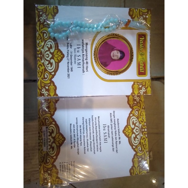 

buku yasin & tahlil bertasbih (50pcs) lembar 128