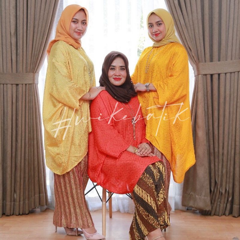 WIKE BATIK | PROMO BLOUSE BLUS KAFTAN TUNIK ARUNA VISCOSE | BATIK TRUSMI