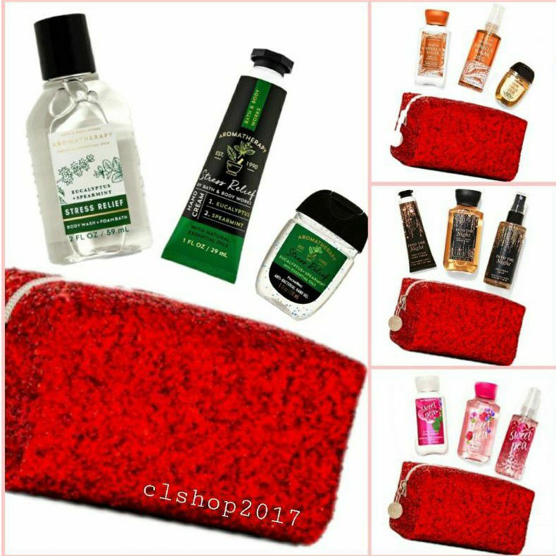 BATH &amp; BODY WORKS BBW TRAVELSIZE GIFT SET BOX (AS SEEN ON PIC) IED LEBARAN HAMPERS