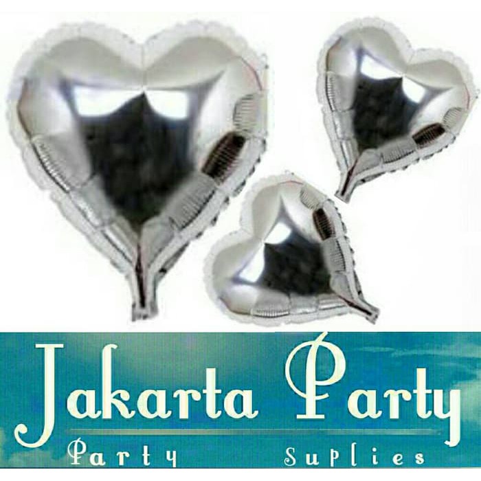 Balon Love Mini Silver / Balon Love / Balon Hati Mini