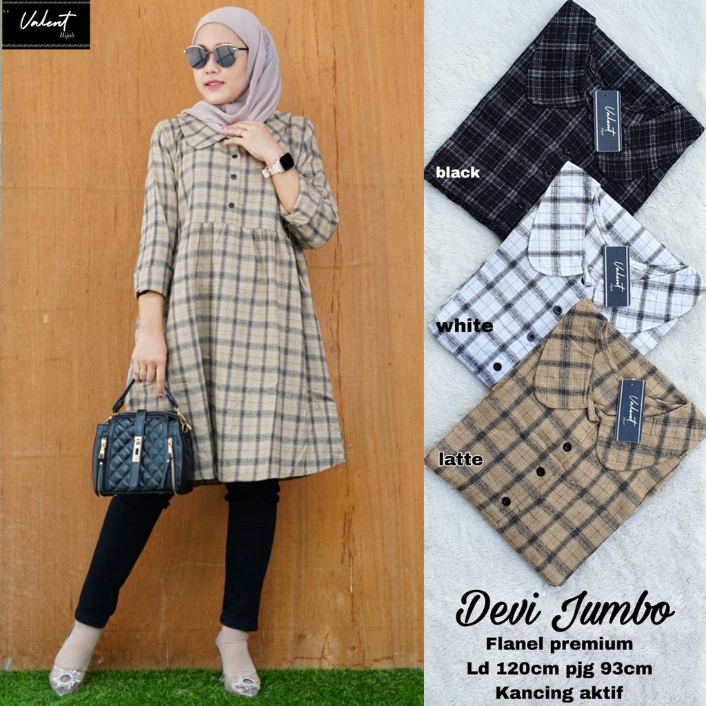 TUNIK FLANEL KEKINIAN BAJU ATASAN MUSLIM TUNIK WANITA REMAJA KOTAK KOTAK TERBARU
