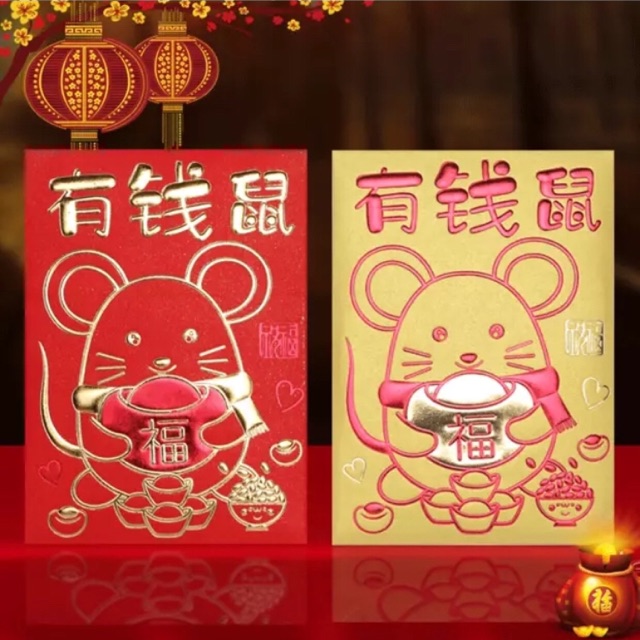Angpao shio tikus (36 pcs) tahun baru imlek sincia logo