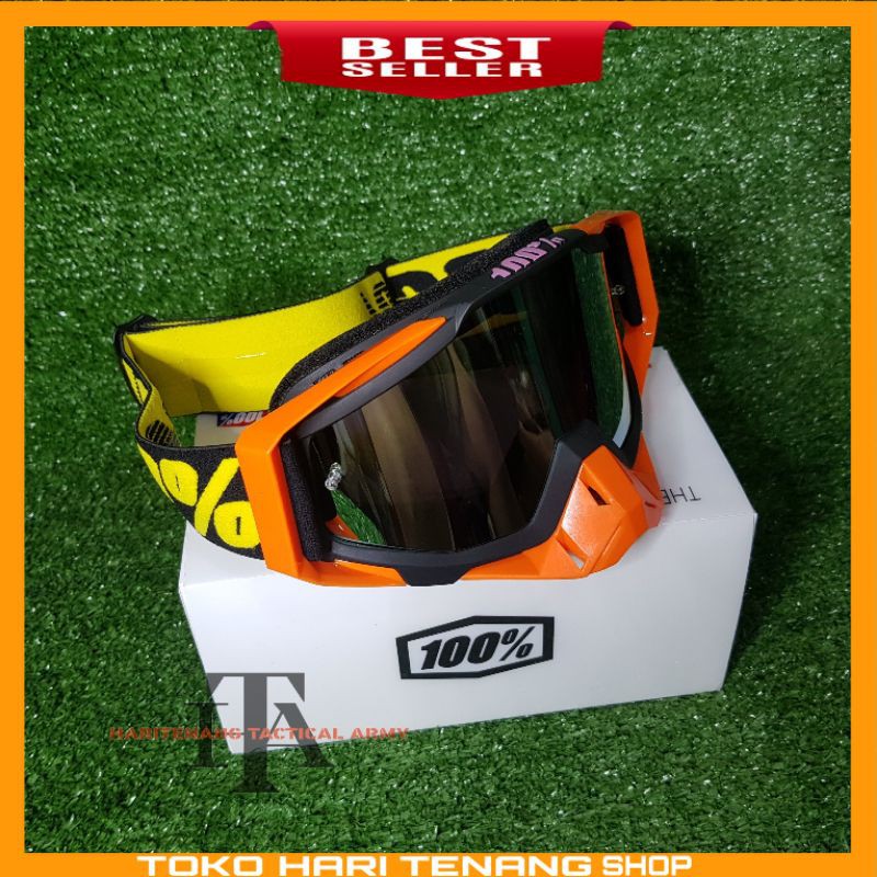 KACAMATA GOOGLE MOTOR CROSS ORANGE HITAM