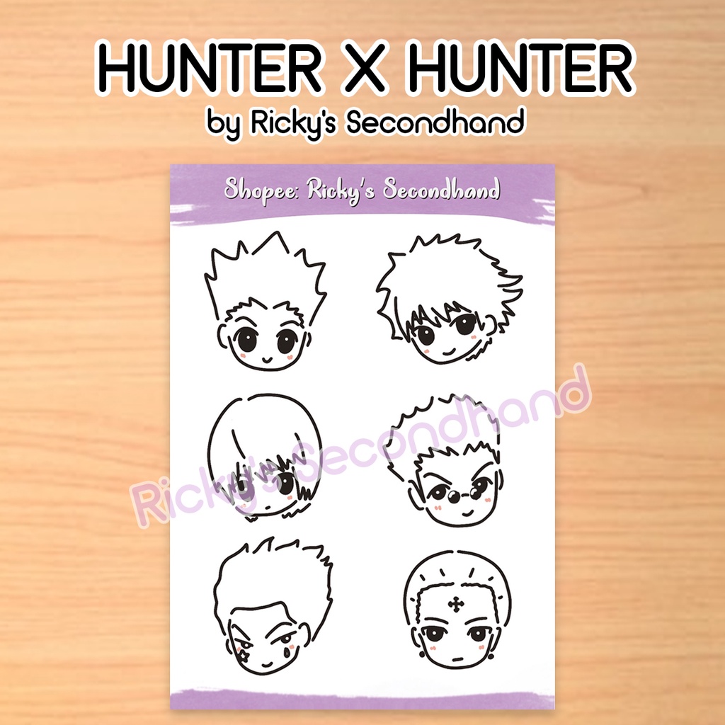 

Hunter x Hunter Sticker Sheet by Ricky's Secondhand - Stiker Waterproof Anti Air HxH Chibi Stickers HunterxHunter Killua Gon Kurapika Leorio Hisoka Chrollo Lucilfer