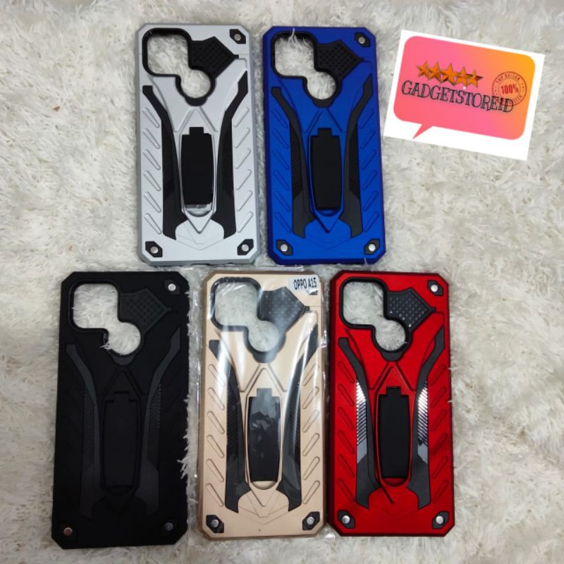 GG - Hard case robot Phantom OPPO A15 case Transformer stand OPPO A15