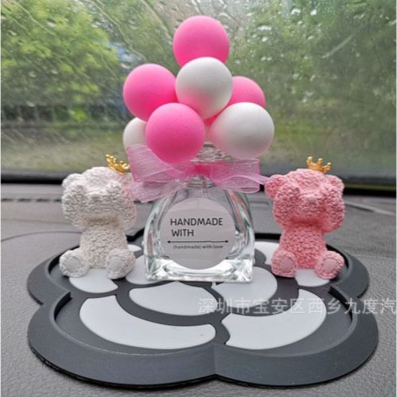 set mobil bear cute set 1 set beruang balon