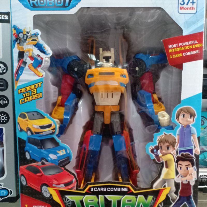 robot tirtan mainan anak 3cars combine