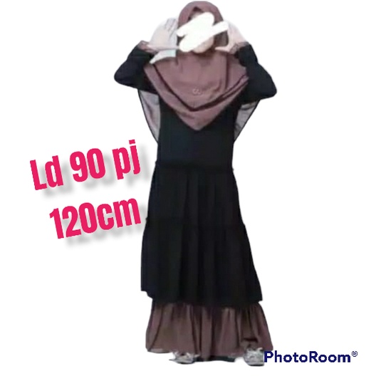 Gamis anak bahan ceruty babydol 3-9 tahun diva12 tahun  bahan ceruty