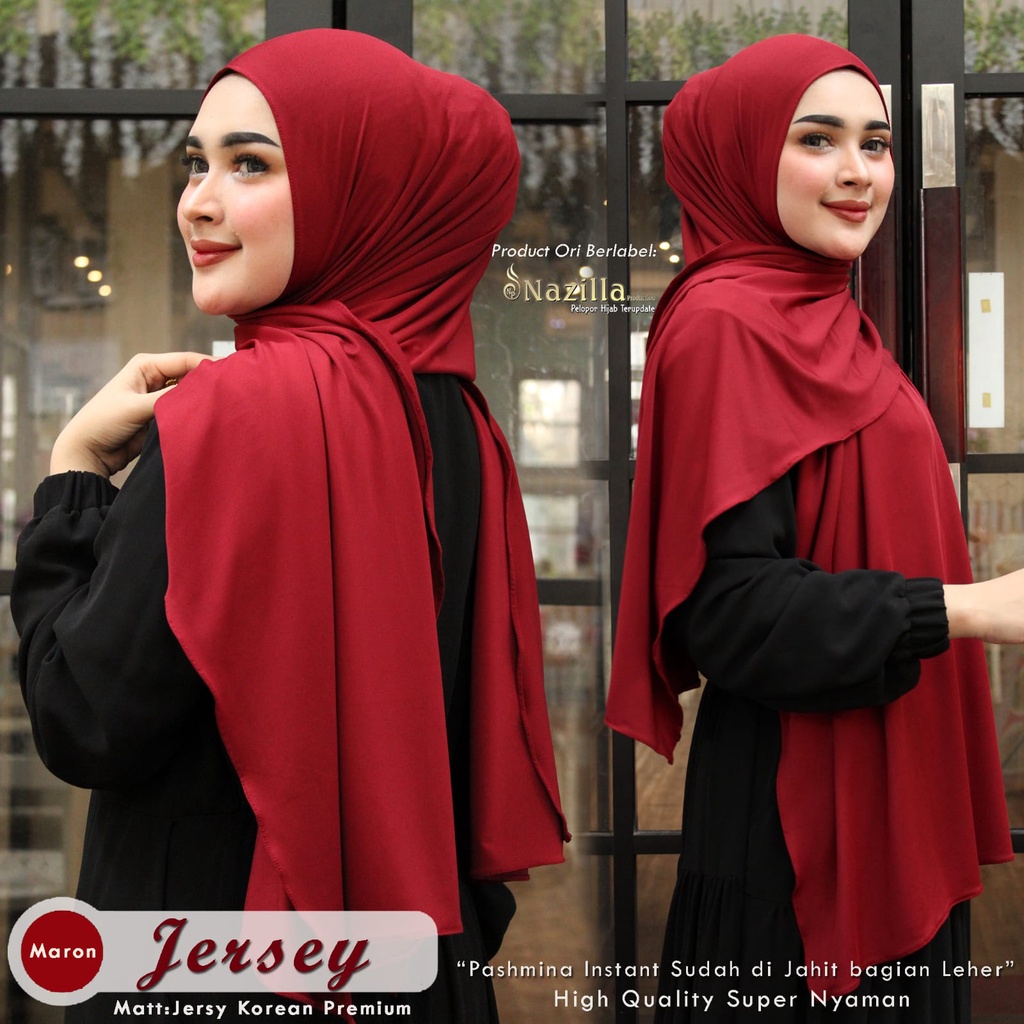 Hijab Pashmina Instan Jersey Original Nazilla Production