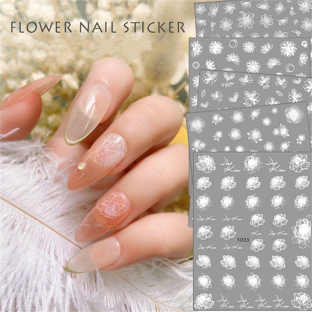 Solighter Stiker Kuku Nail Art Dekorasi Sangat Tipis Manicure Self Adhesive Nails Art Tip