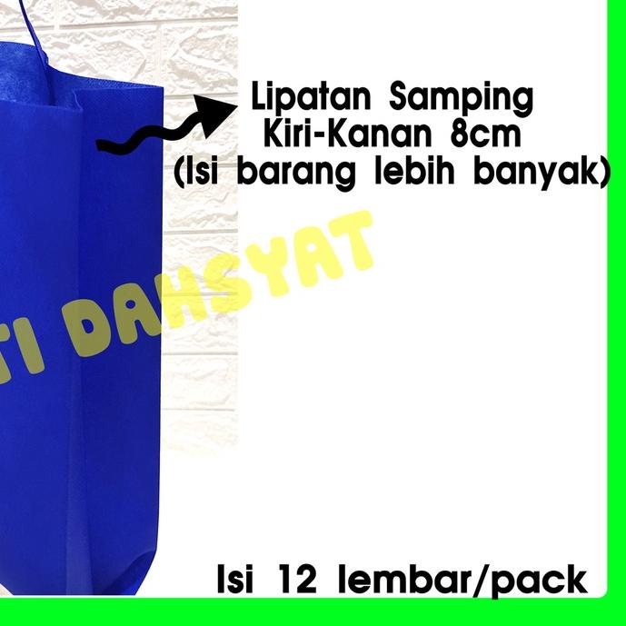 

✭ Tas Spunbond Goodie Bag Non Wooven Handle Lipat Samping 30x40+8 (isi 12lembar/1Lusin) Paling MURAH ➬