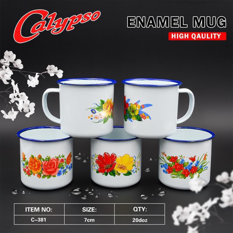 CANGKIR ENAMEL POLOS 7 CM/MUG ENAMEL/CANGKIR SENG KALENG JADUL/GELAS SOUVERNIR /GELAS KALENG