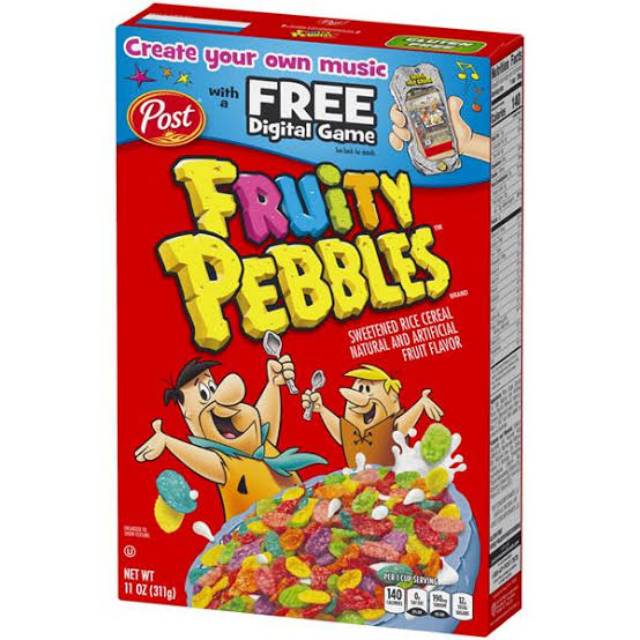 Jual POST CEREAL Fruity Pebbles 311 Gram 11 Oz Rice Cereal (Made In USA ...