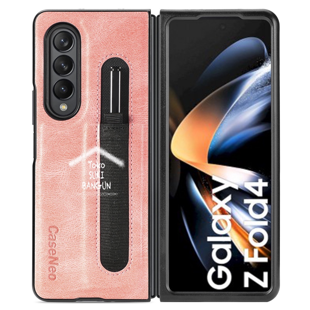 Case Samsung Galaxy Z Fold4 Fold 4 Leather Deluxe Stylus Slot Cover Pouch Protector Casing ZFO4-002