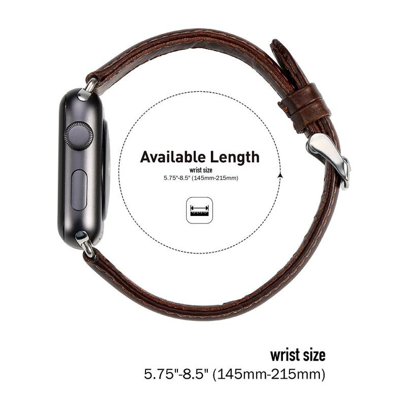 Apple Watch Leather Band - Premium Genuine Leather iWatch Band