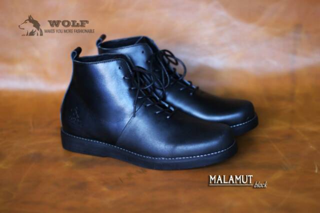 SEPATU BOOT KULIT ASLI PRIA WOLF MALAMUT ORIGINAL