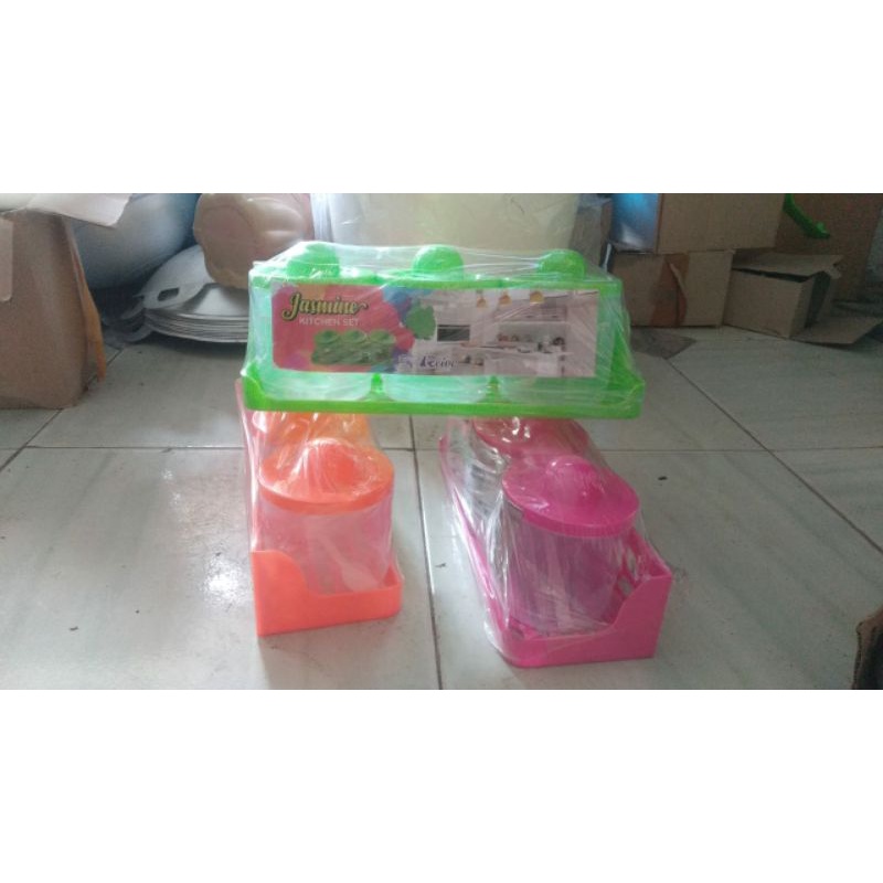 TEMPAT BUMBU DAPUR 1 SET 3 TOPLES 3 IN 1/KITCHEN SET