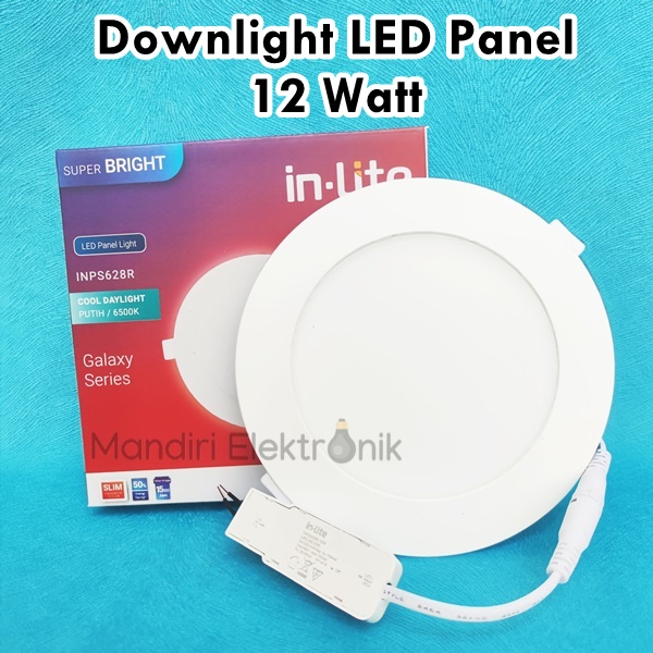 Lampu Downlight LED Panel INLITE 12 Watt IN-LITE 12W INPS626R 6 Inch Bulat Garansi 1 Tahun Panel In-Lite Inbow