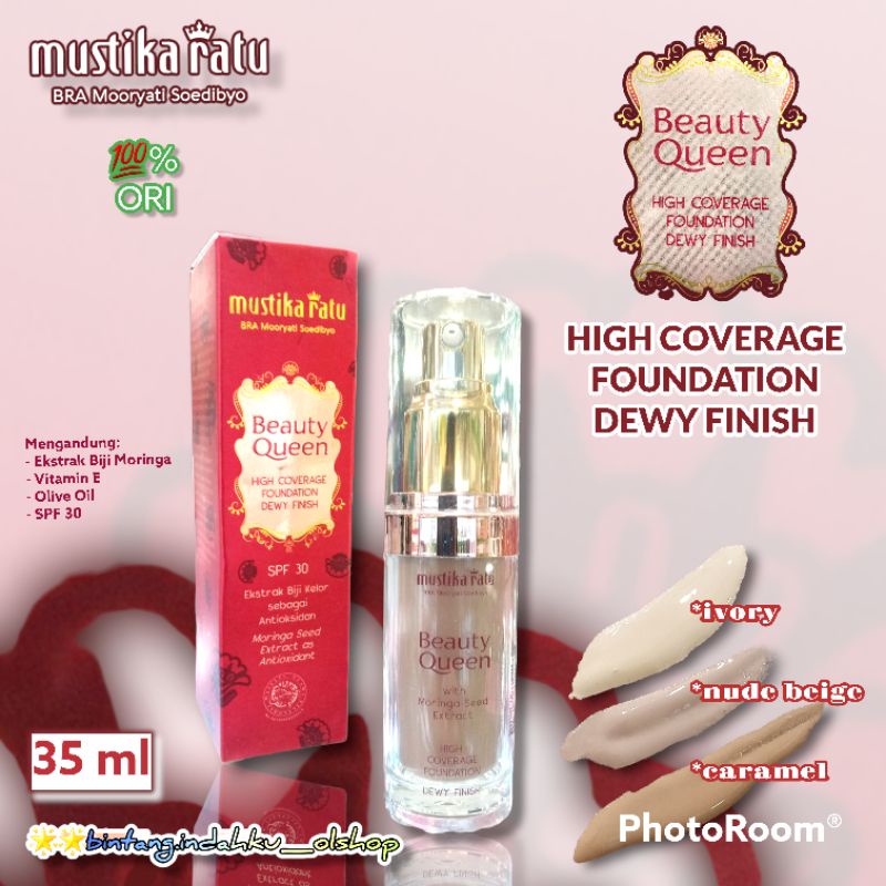 #MUSTIKA RATU# FOUNDATION BEAUTY QUEEN DEWY FINISH 35ml