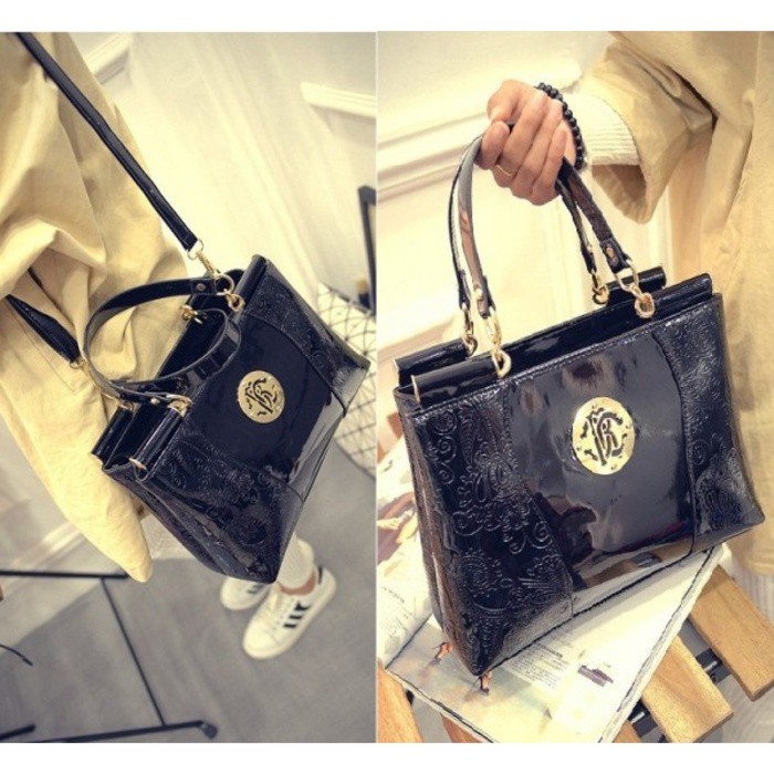 tas multifungsi tangan slempang meeting hitam high quality wanita cewe