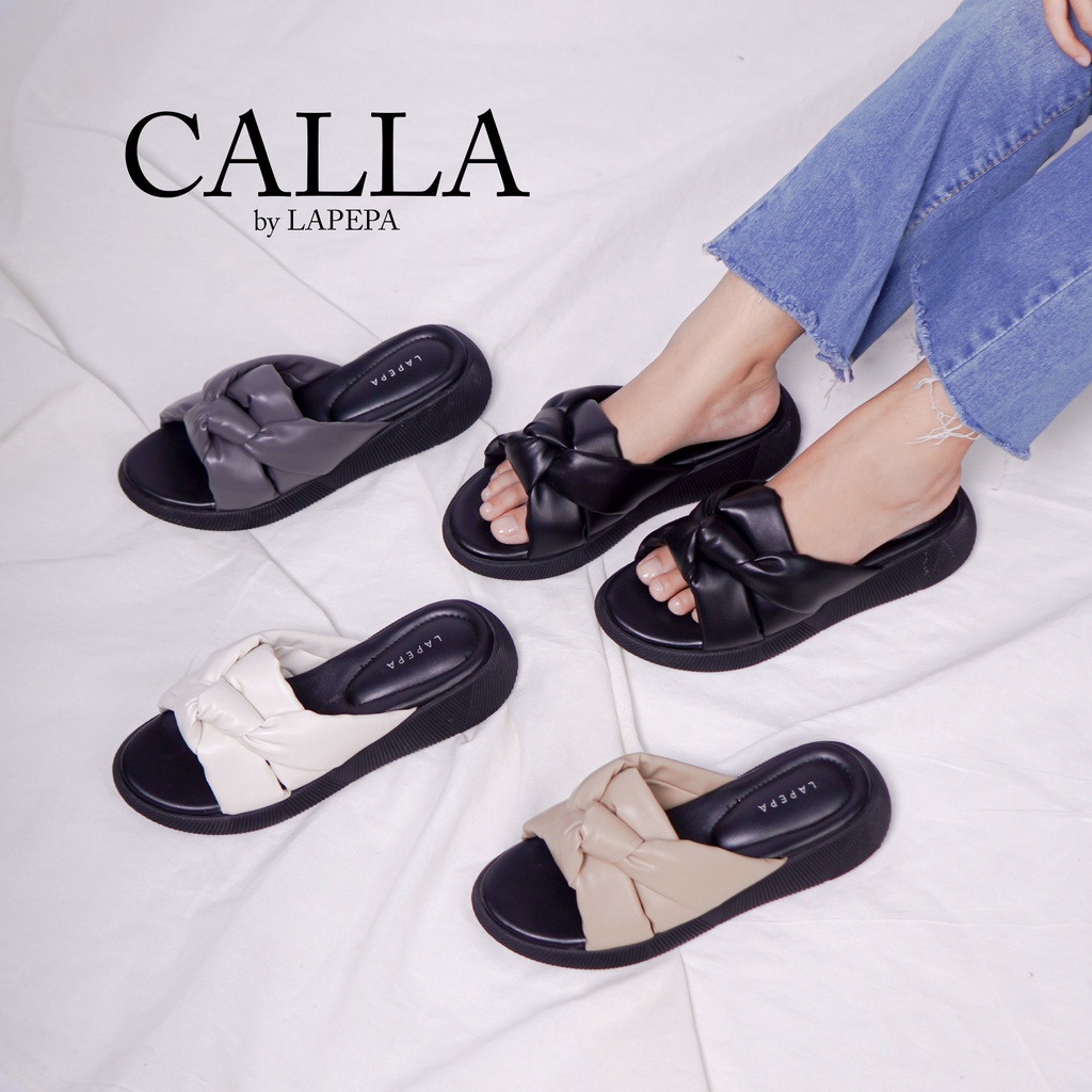Sandal selop wanita sendal casual cewek sandal flat silang kekinian terbaru 2022