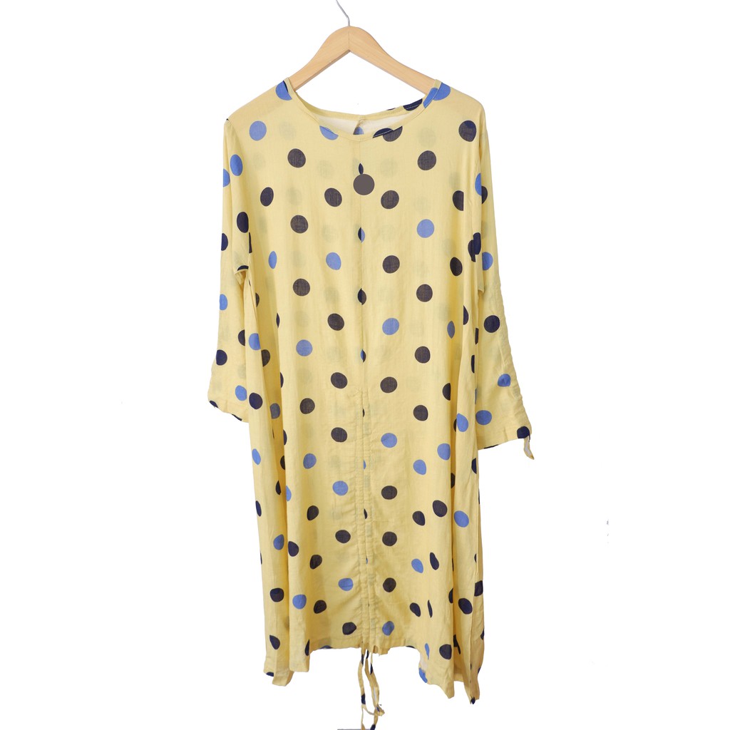 TUNIK WANITA LENGAN PANJANG - KUNING POLKADOT - NYAMAN DAN FEMINIM (Z - 14)