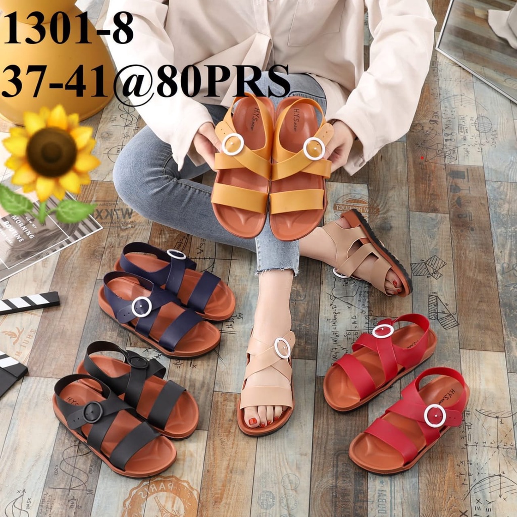 Sandal Karet Jelly Wedges Wanita import Model Terbaru Original Kekinian by AGUNG STYLE Balance 1301-8