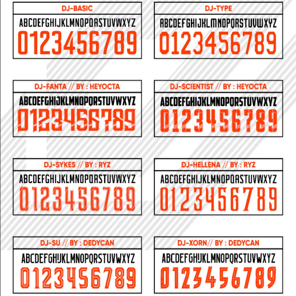 

NAME & NUMBER SET
