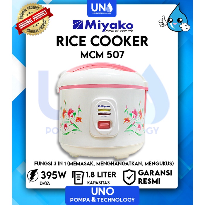 Miyako Magic Com Rice Cooker Penanak Nasi 1.8 Liter MCM-507 / MCM 507 / MCM507