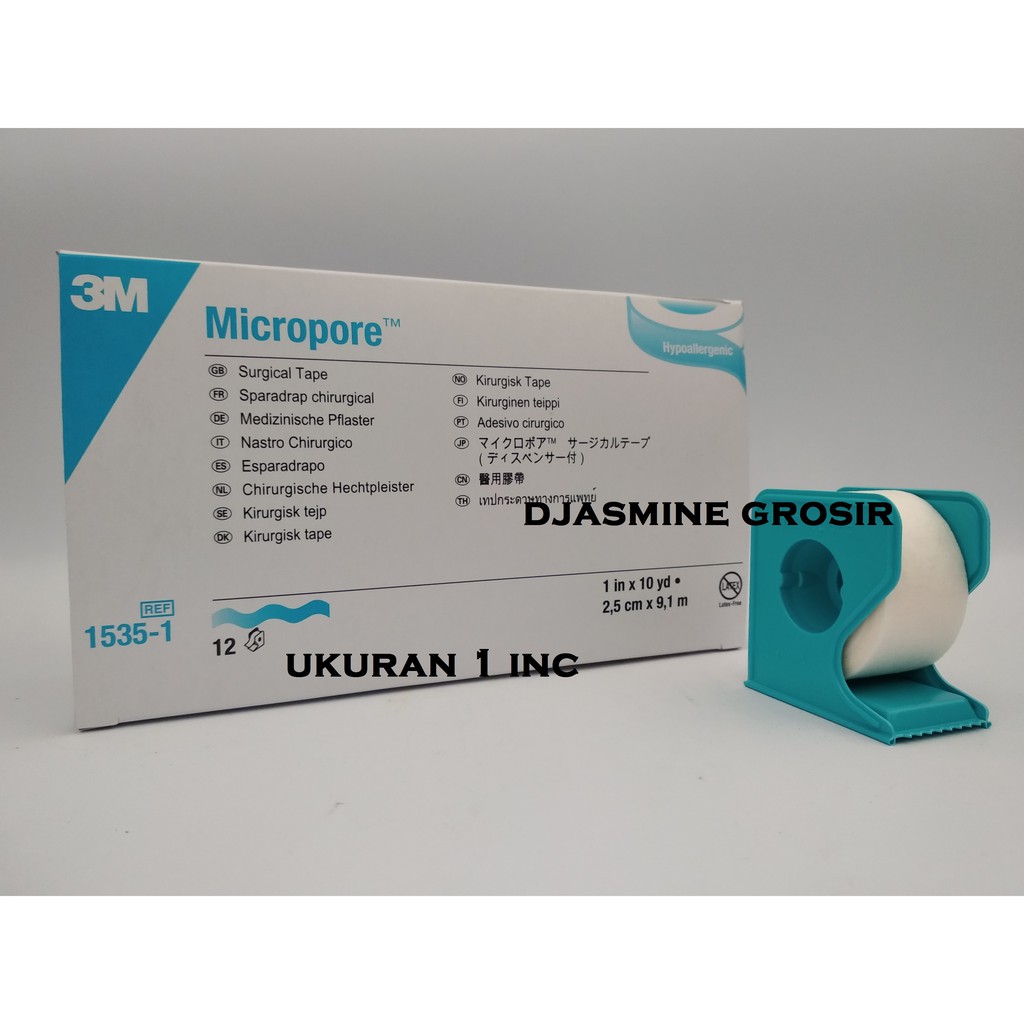 Micropore 3m 1 Inch. Micropore 3m 1 In. Micropore 1 Inci. Plester 3m 1 Inch. Plester 3m 1 Inci.