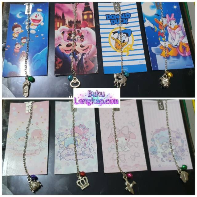 

Bookmark / pembatas buku rantai krincing / kerincing / lonceng 02