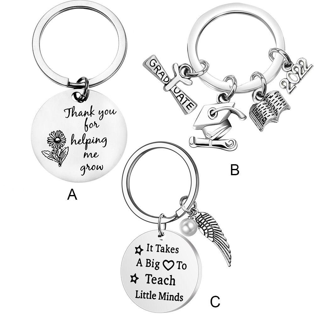 Lily Teacher Keychain Liontin Aksesoris Terima Kasih Perhiasan Guru Key Chain