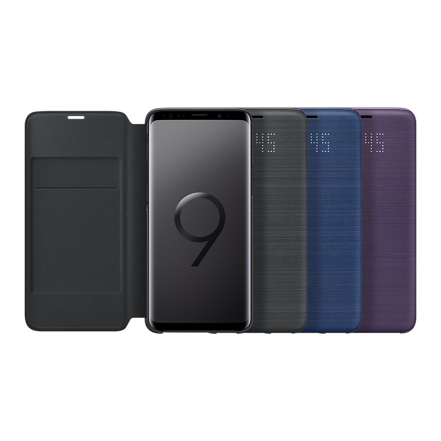 LED View Cover Samsung Galaxy S9+ S9 Plus Original Flip Case Autolock Bisa Angkat Telfon di Cover