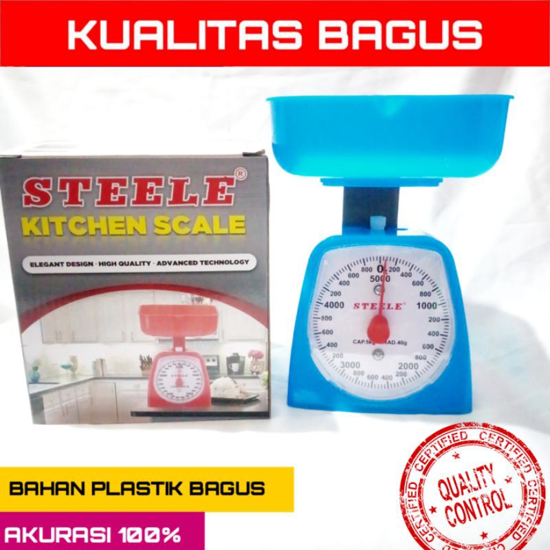 TIMBANGAN KUE SERBAGUNA MANUAL 5KG 2KG STEELE HYPERLITE ANALOG 2 5 KG