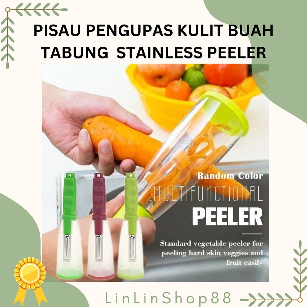 PISAU PENGUPAS KULIT BUAH TABUNG / PISAU KUPAS BUAH STAINLESS PEELER