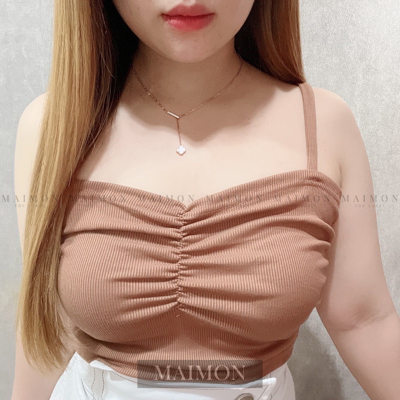 Sweetheart Neck Tank Top | Tanktop Korean Fashion | Maimon Grosir