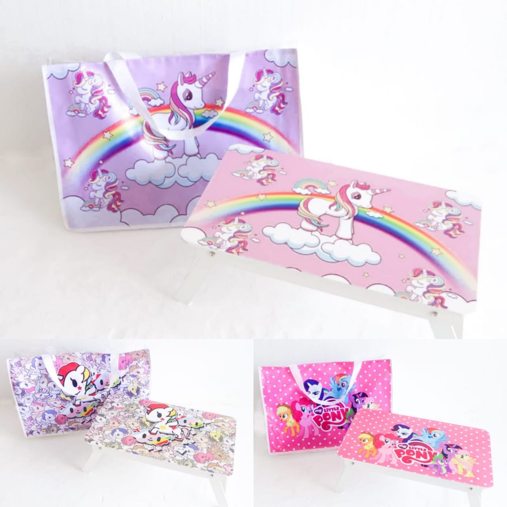  Meja  Lipat Anak  Jumbo Little Pony bonus tas mejanya juga 